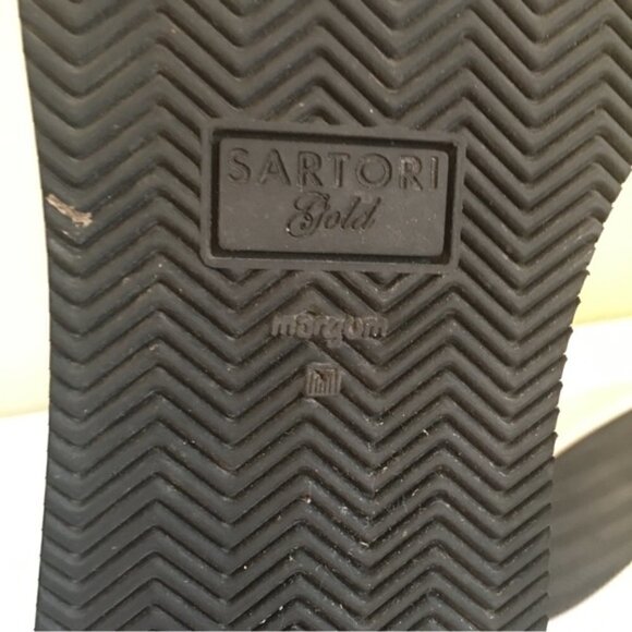 sartori Gold Leather Platform Ankle Chelsea Boots - Picture 6 of 9